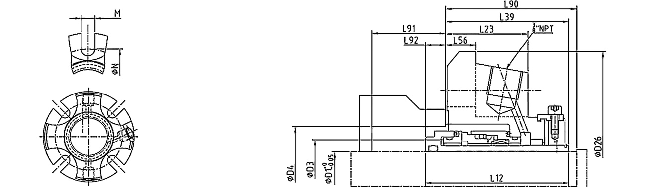 PZ47Q Standard Bore installation view
