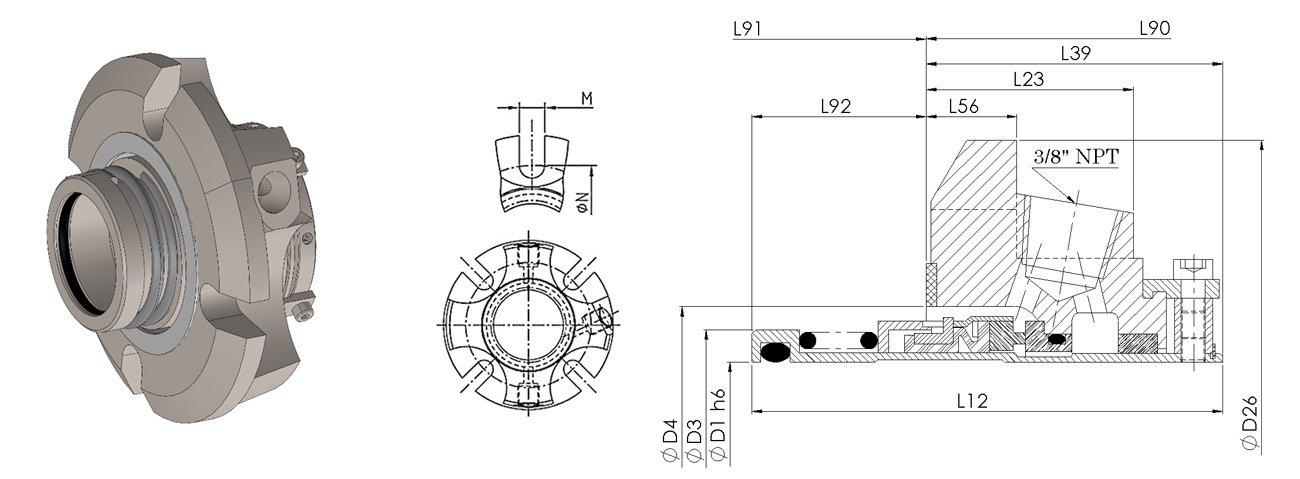 PZ48Q Standard Bore installation view